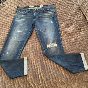 AG the Stilt Roll-Up size 29r blue jeans